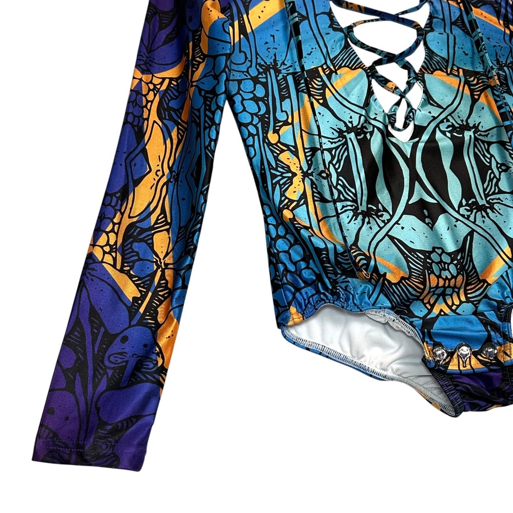 Festi Drops Kooz Bodysuit Artist Series Braided Long Sleeve XS Rave Festival‎ - Picture 5 of 15